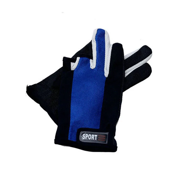 Wholesale outdoor sports leaking three-finger safety fishing gloves