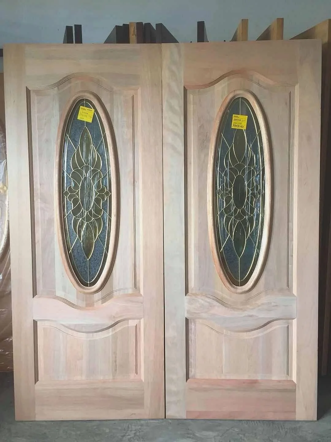 PHINO Solid Teak Wood MDF  Melamine Door Smart Door Lock Wooden Doors For Houses