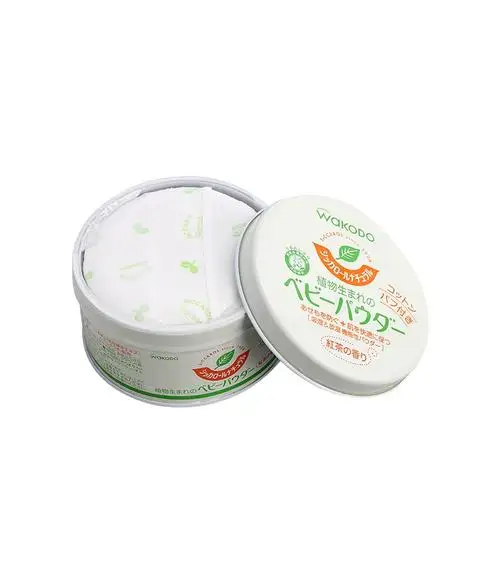 
Wakodo Natural Plant Essence Green Tea Extract Baby Infantile Talcum Powder 