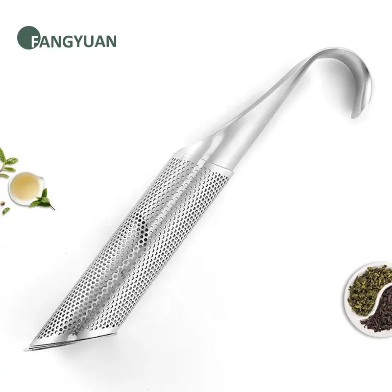 FANGYUAN new arrival pipe shape stainless steel 304 loose leaf tea infuser stick filter