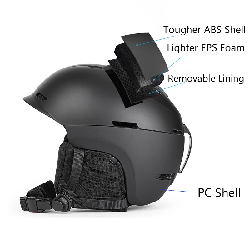 ABS+PC Shell with EPS Foam Protective Snowboard Helmets for Men Women and Youth