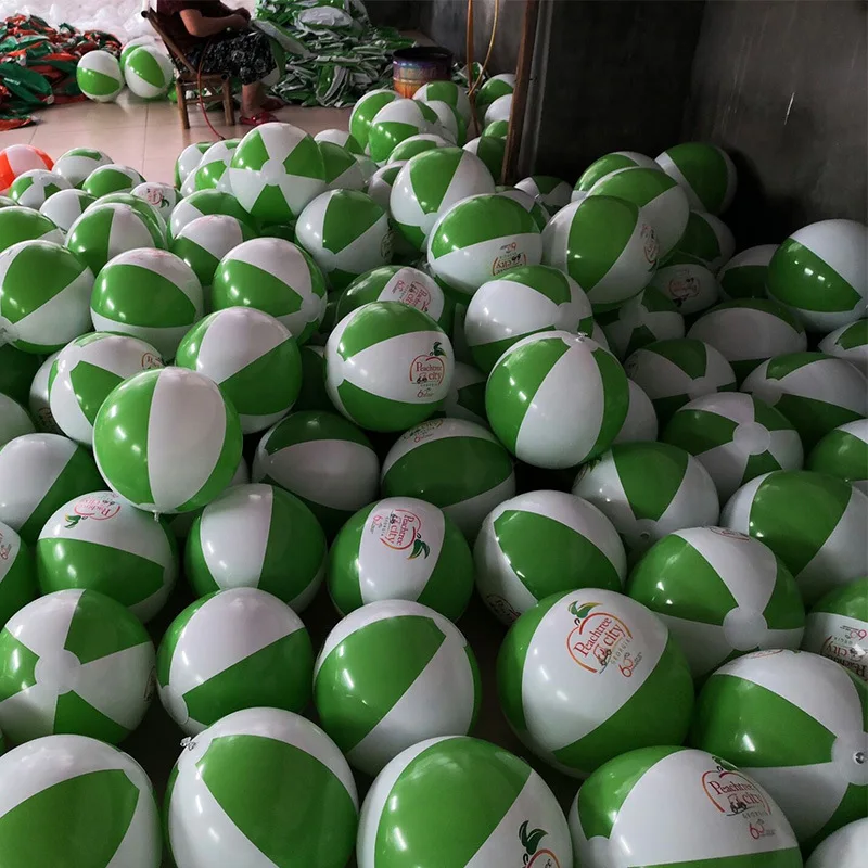 Custom plastic PVC inflatable beach ball with logo printed