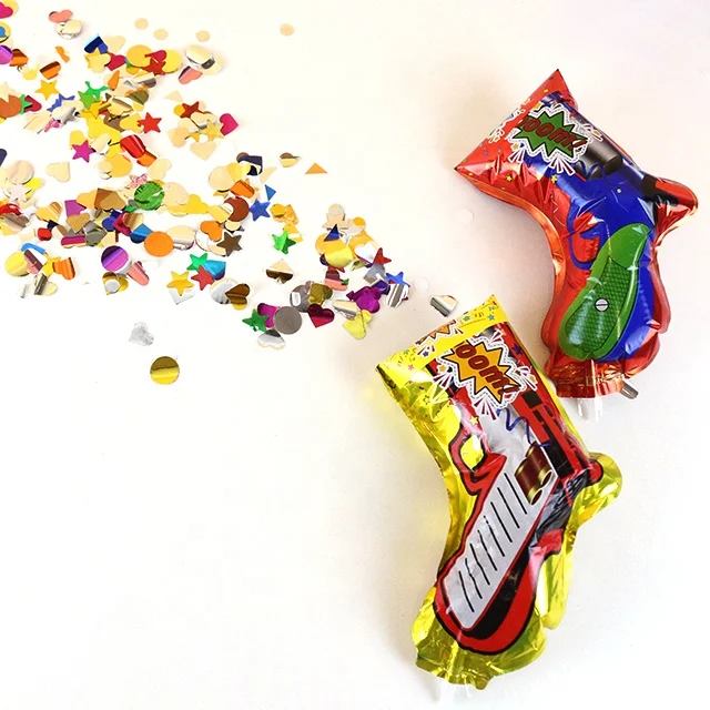 BONA balloon party time birthday surprise kids toys inflatable confetti party poppers gun