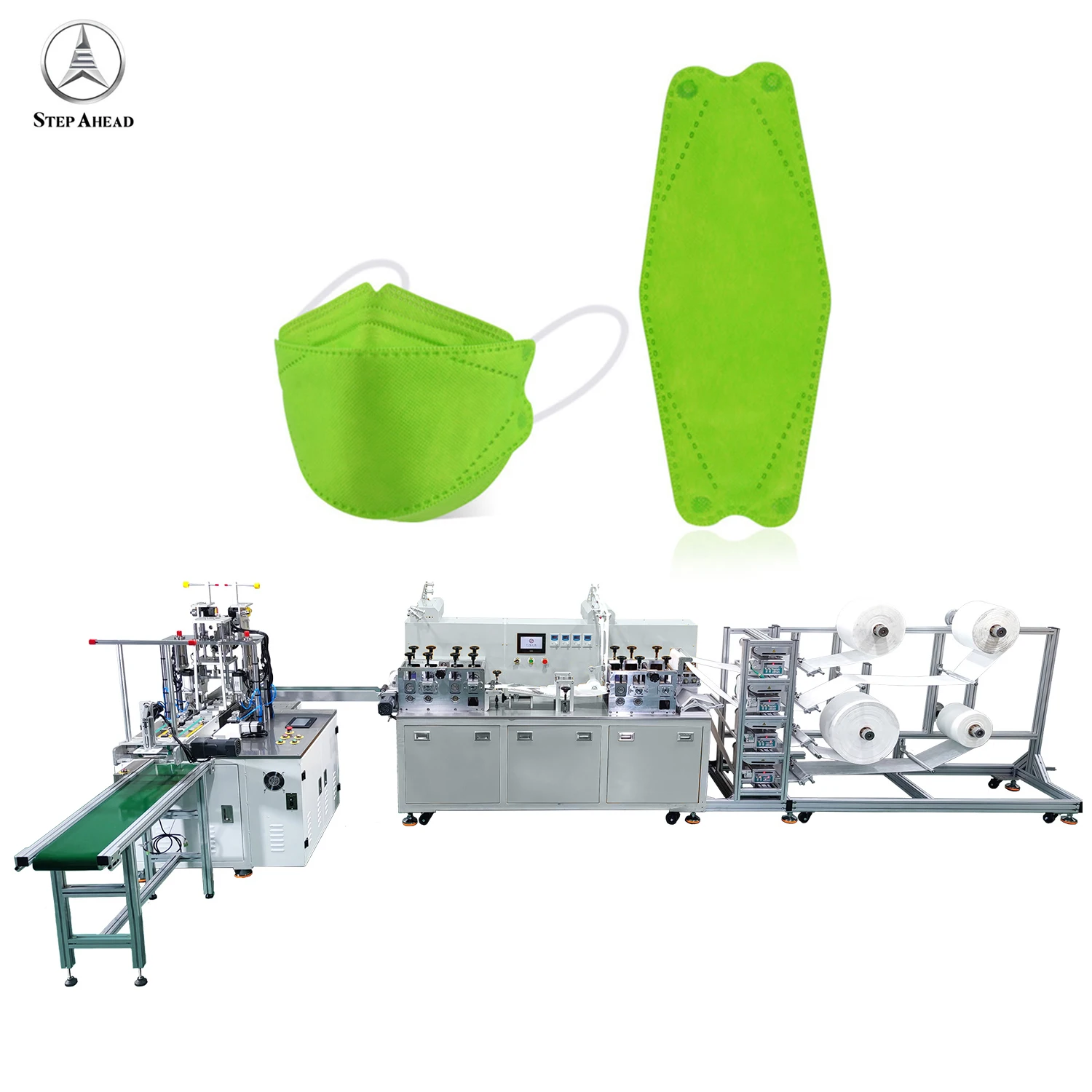 High speed fullo Auto Kf94 Fish mask Type Ffp2/3 Mask Making Machine