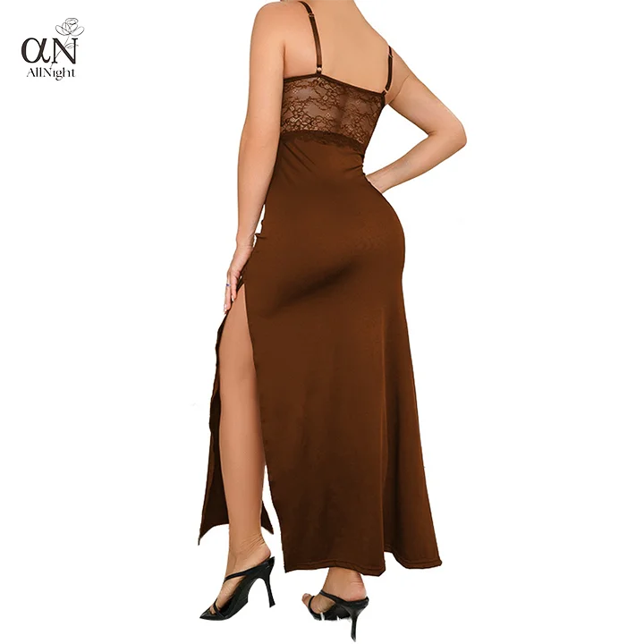 Custom Logo Erotic Transparent Pajamas Women Sleepwear Lace Teddy Baby Doll Babydoll Sexy Lingerie Long Night Dresses For Woman