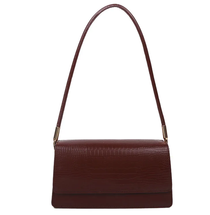 Retro Alligator Pattern Ladies Handbags Women Fashion Underarm Bag PU Leather Chic Shoulder Ladies Hand bags