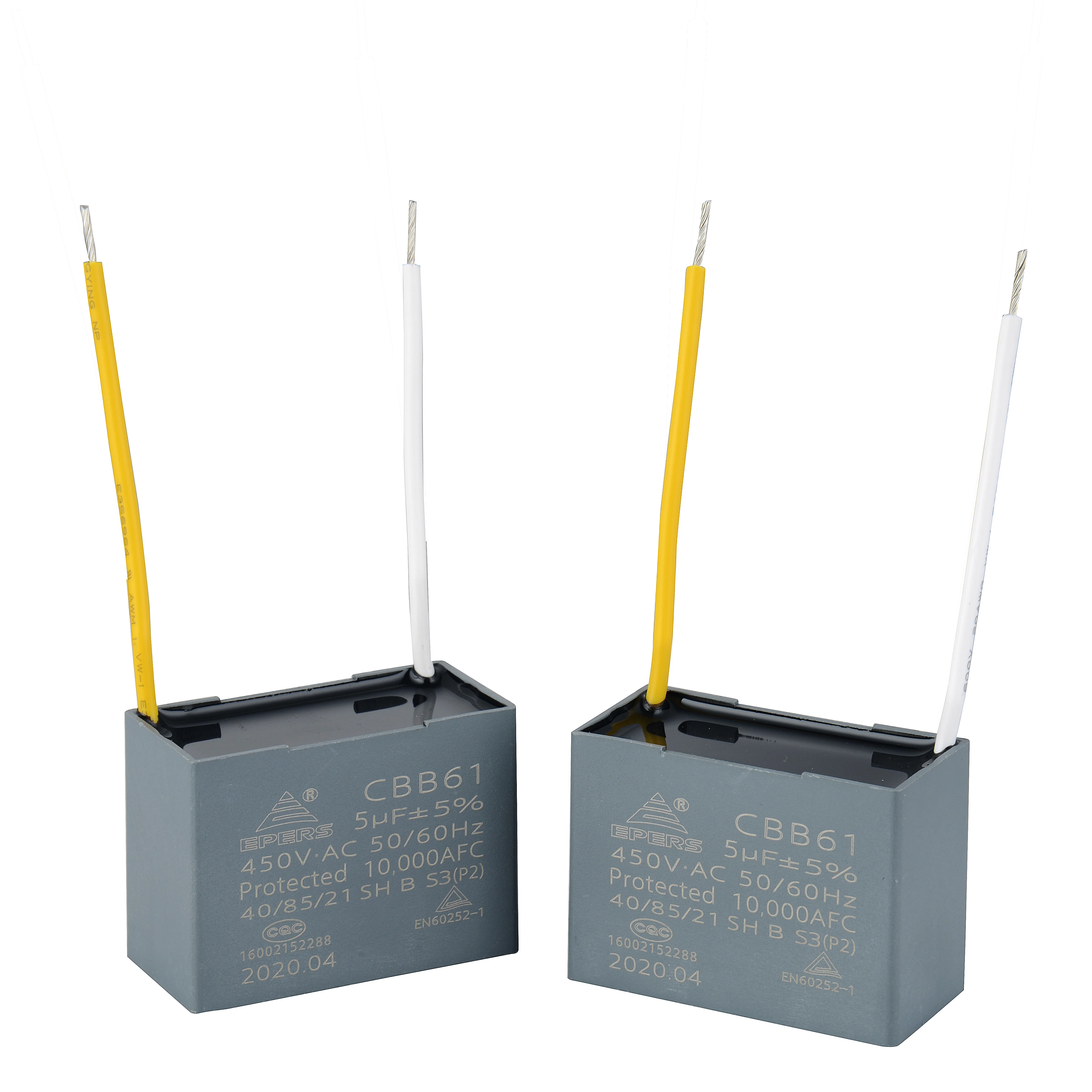 Polypropylene film capacitor CBB61 250VAC 400VAV for ceiling fan