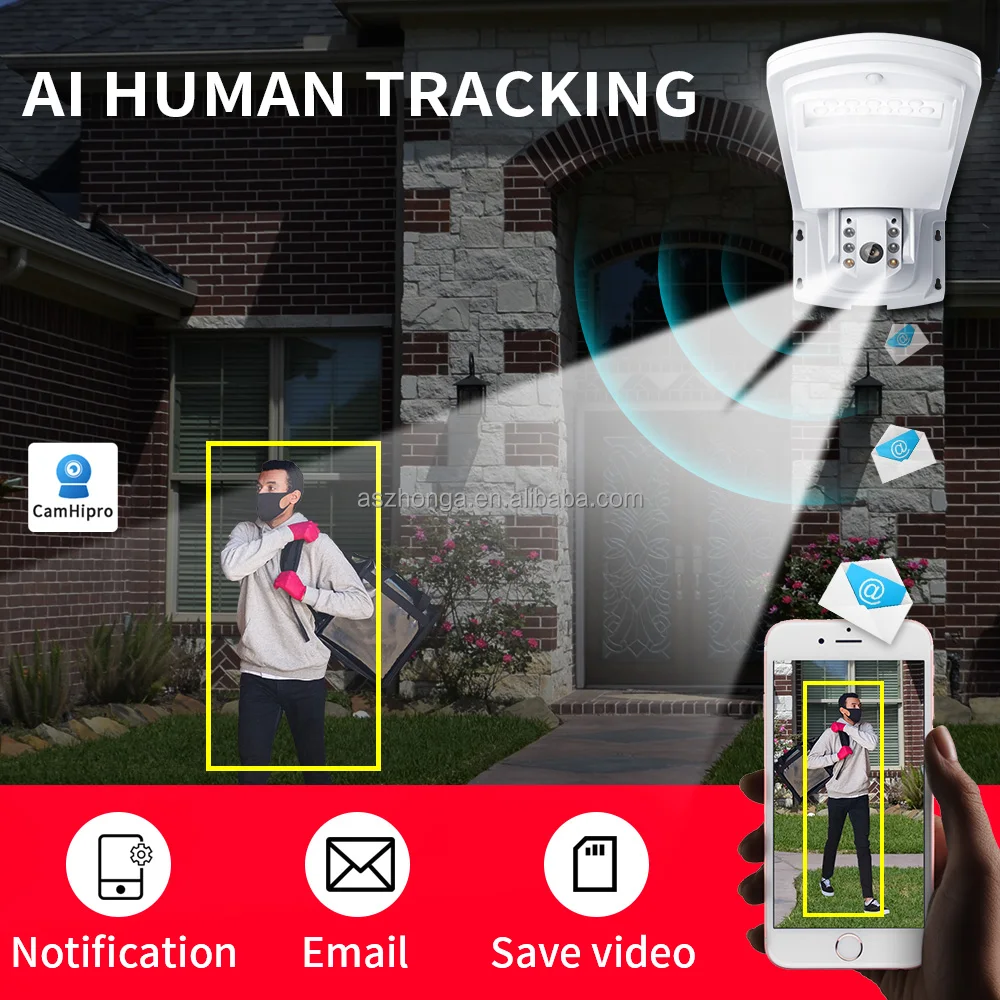 3G 4G SIM Card 5MP  Floodlight IP Camera Wireless Home Security 5X Optical Zoom PTZ HD CCTV Outdoor Surveillance Cam CamHi