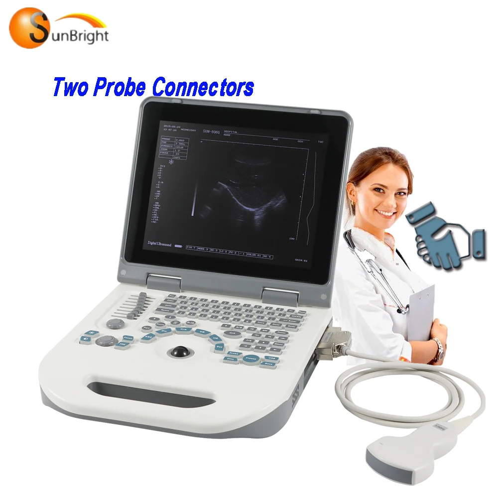Новая полностью цифровая портативная 2d цветная эхокардиография портативная ультразвуковая машина для продажи
