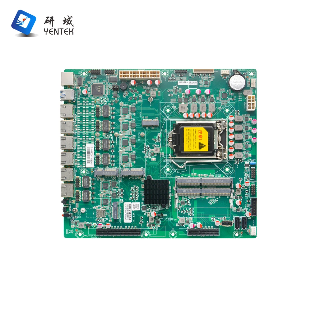 Системная плата Intel Z390 LGA1151 i3 i5 i7 i9 2 DDR4 SATA3.0 MSATA HD VGA 7 USB COM 6 RJ45 LAN брандмауэр Материнская