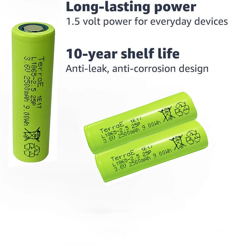 Wholesale Portable 3.6V Lithium Cylinder Cell 18650 Battery Pack And Charger