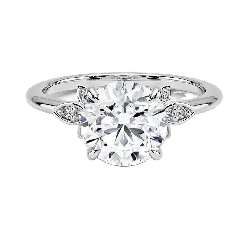 DMSH Women Engagement Ring Fine Jewelry 0.5-1ct HPHT CVD Lab Grown Diamond Jewelry Ring 18K White Gold 14k Platinum