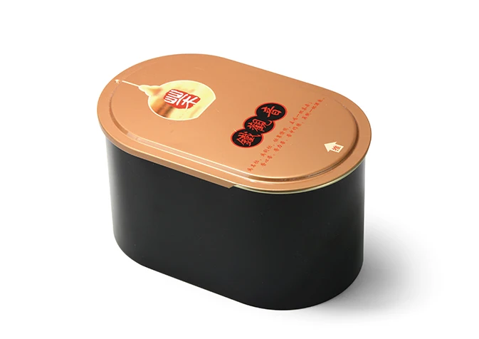 metal tin oval shape storage box tea candy biscuit snack food tin box