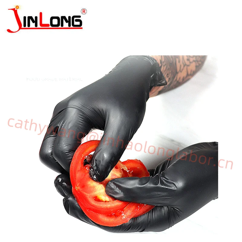 Wholesale Manufacturers Medical Glove Disposable Powder Free Food Grade PVC Vinyl Latex Blue Black  nitrile gloves 100 pcs box