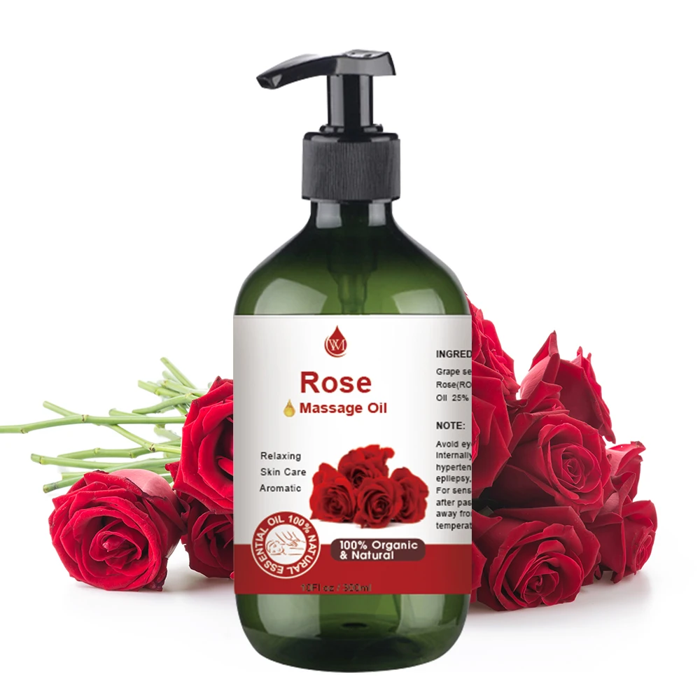 Top Grade 500ml Unisex Nuru Massage Gel Gentle Rose Scented Body Massage Oil Pain Relief Whitening Massager Cream Face-3 Years