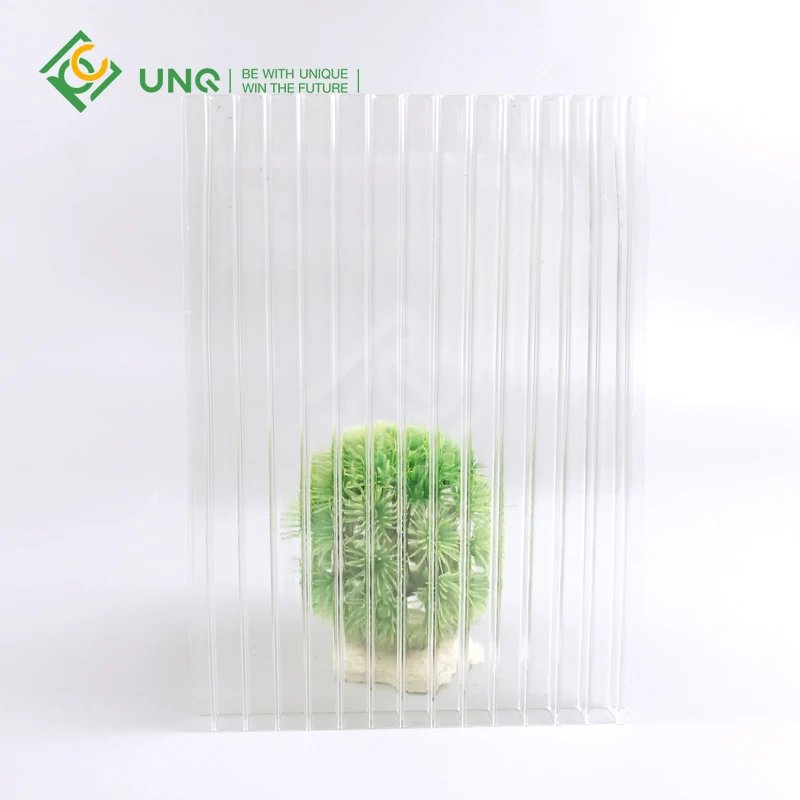 8mm Greenhouse Building Materials Plastic Pc Sheets Clear Polycarbonate Hollow Sheet