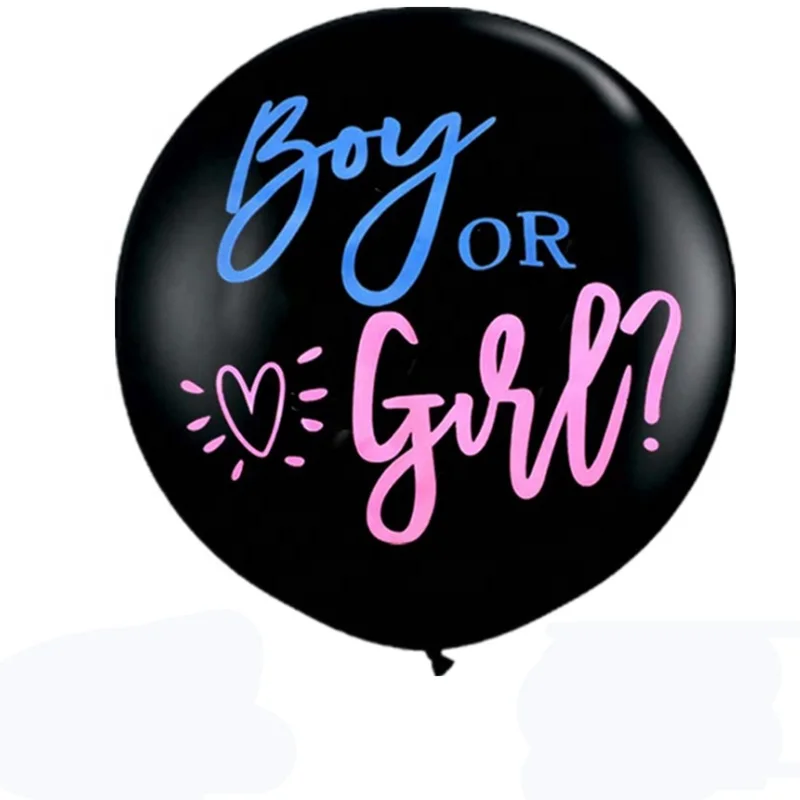 
Wholesale Amazon Popular 36 Inch POP Black Gender Reveal Birthday Baby Shower Big Balloon 