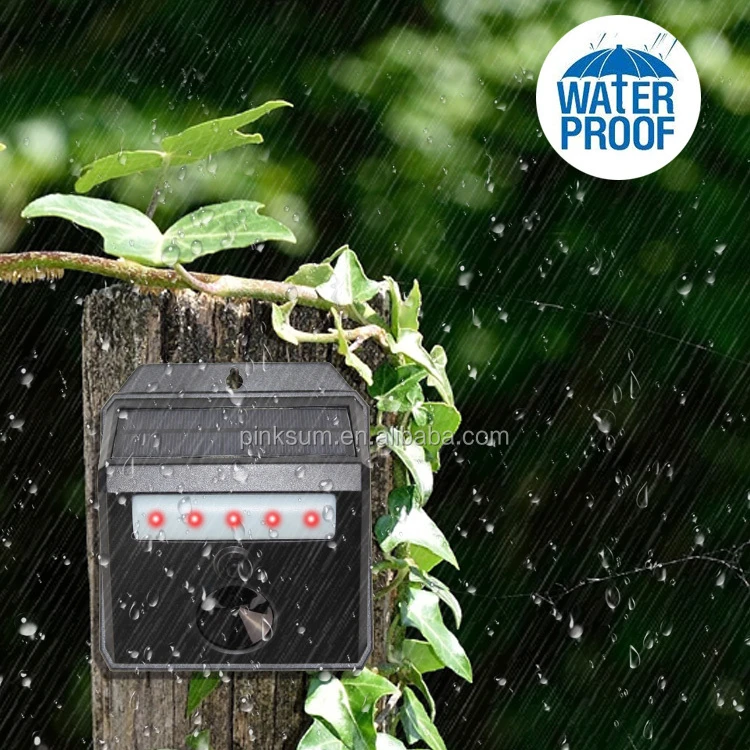 OEM Solar  energy storage amazon ultrasonic animal repellent free solar sonic pest control