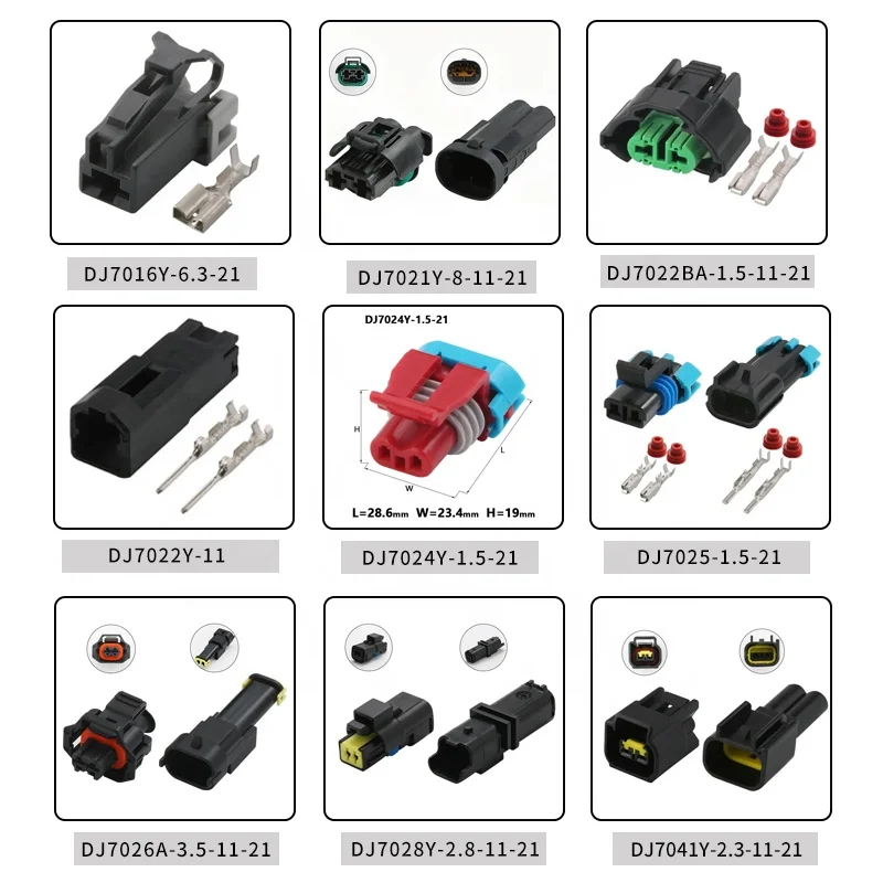 DJQ7022-2.3-11/21 male and female butt joint connector connector harness plug 6180-2591 AMP automotive waterproof connector