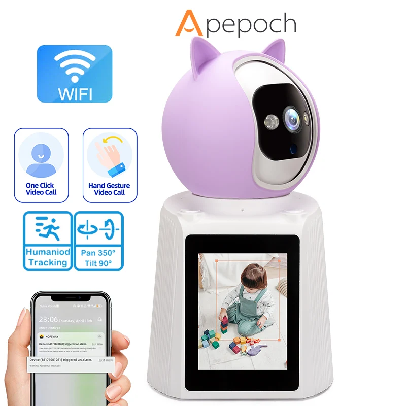 High performance 2 way video calling cctv IP wifi camera for baby monitor and night vision