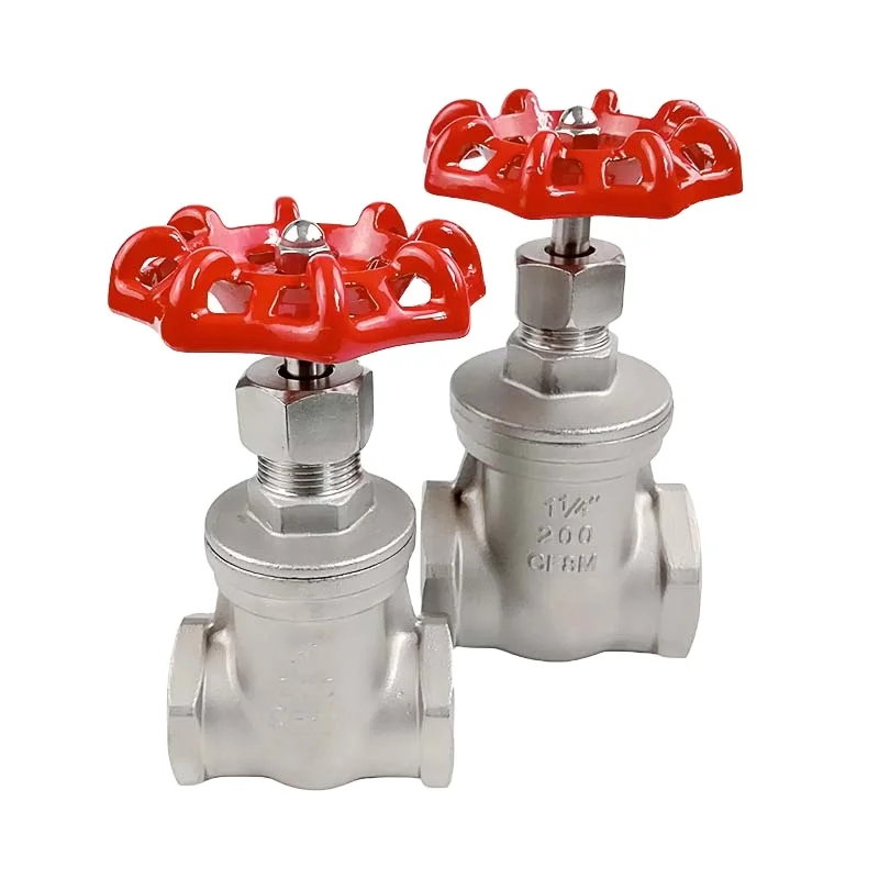 JIS 316/304 Stainless Steel Female Full bore bsp Thread CF8M npt 200wog screwed thread gate Valve with Wheel Handle