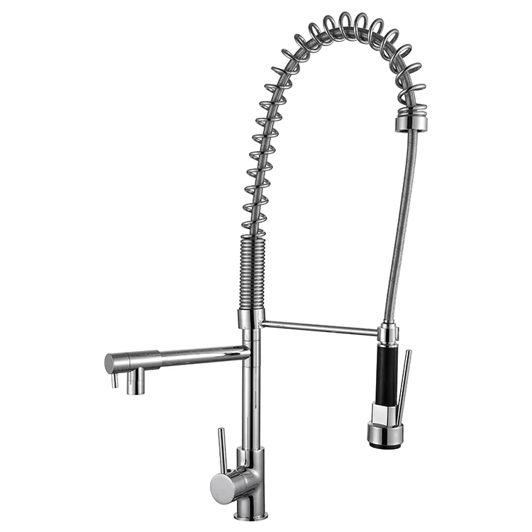 Hot Sales Modern Single Handle Deck Mounted Kitchen Faucet Pulldown Upc Ceramic Valve Polished Surface Single Hole Installation