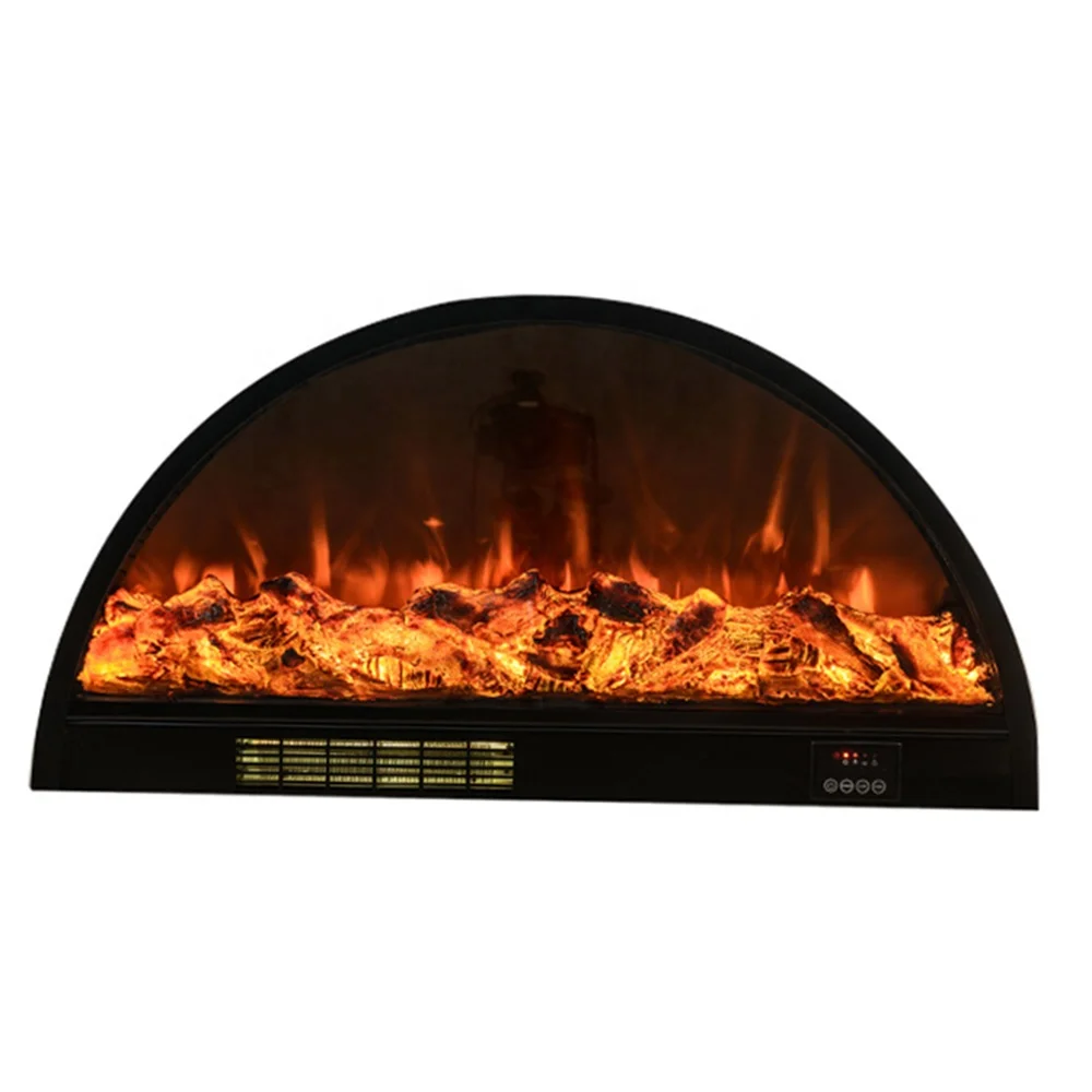 Electric Mantelpiece Table Semi-Circular Decorative Fireplace Flame Fireplace