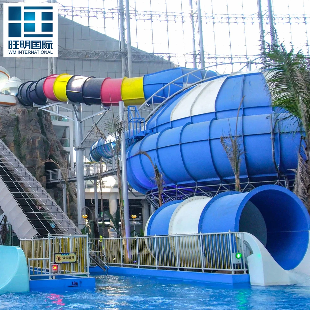 Outdoor Aqua Park Slide Giant Fiberglass Slide For Swimming Pool