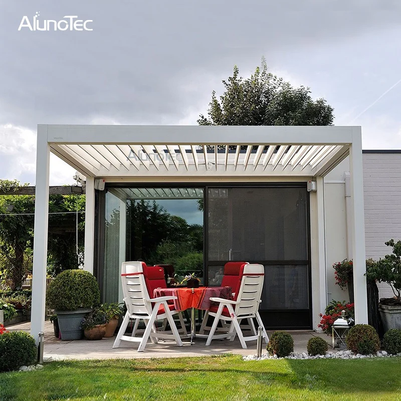 ALN Sun Shade Remote Control Patio Electric Bioclimatic Terrace Roof Aluminum Pergola