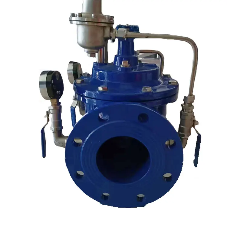 Manufacturers supply trench pressure relief valve 500X ductile iron fire clamp water level control valve