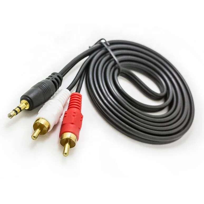 Custom 0.5-3M Audio RCA Cable 3.5MM to 2 RCA AV Cable Male to Male for High Quality HDTV RCA Audio Cable