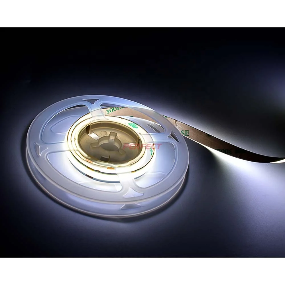 Смарт-освещение на заказ светодиодные полосы Cri90 высокой плотности 480 светодиодов 11 Вт Cob ленты 24 В IP20 IP65 силиконовые белые