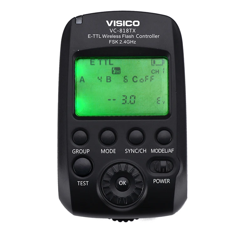 VISICO Wireless TTL HSS 1/8000S Flash Trigger  Remote Controller For Canon Camera DSLR And Studio Flash Speedlite  ETTL ITTL