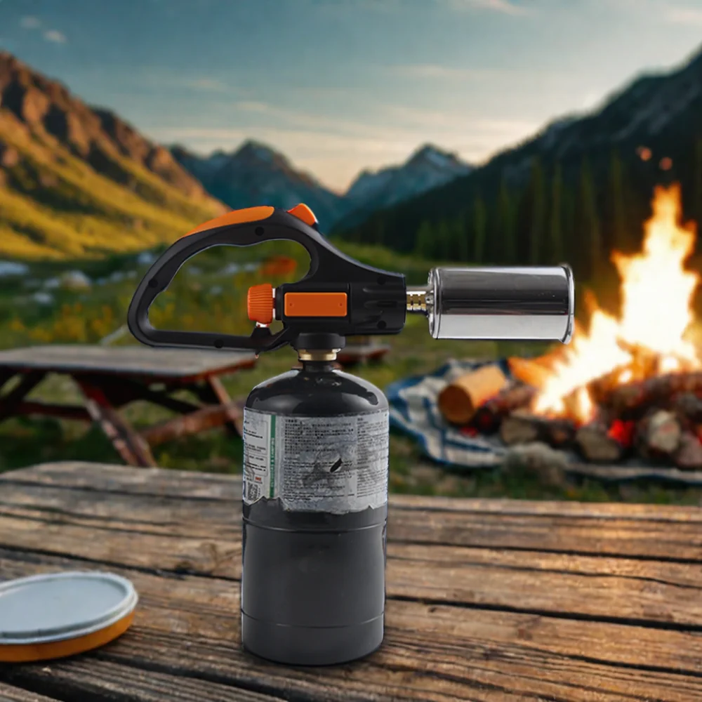 GF-8011 ZHENTANZHE Customer Logo propane outdoor windproof camping bbq gas big flame torch lighter