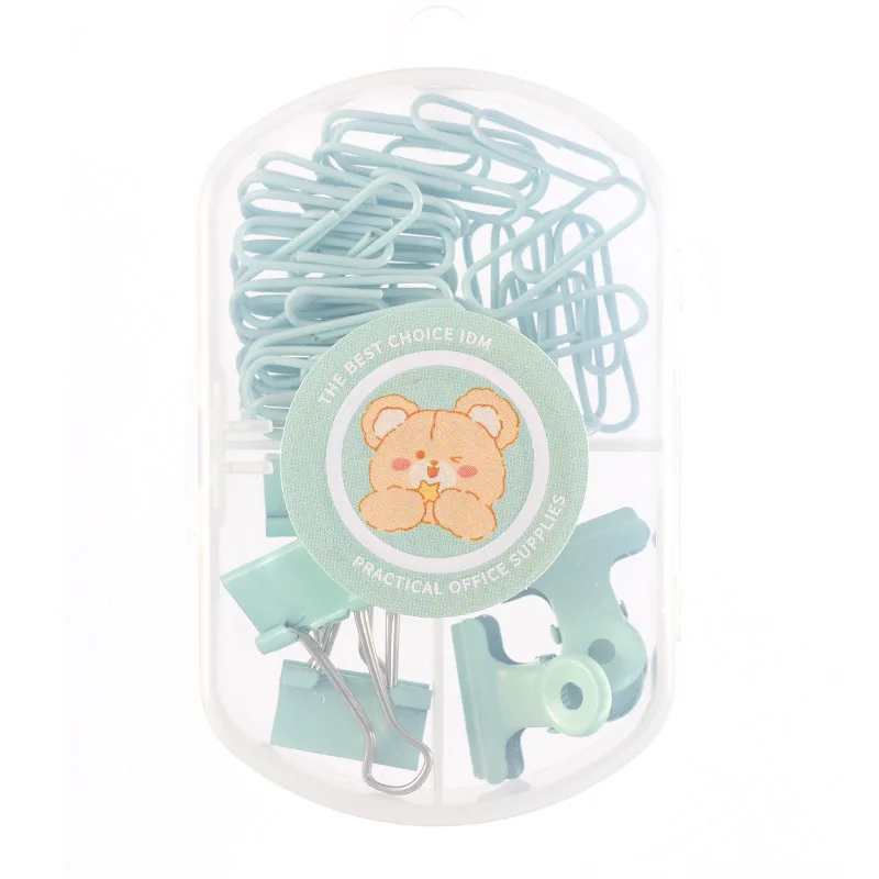 High Quality Creative Paper clip Binding Combination Cute Bookmark Stationery Set Wholesale