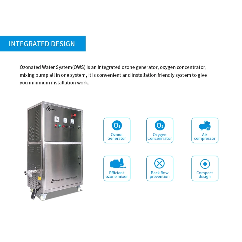1-10ppm custom made Ozone water generator for water purification drinking water disinfection sewage treatment