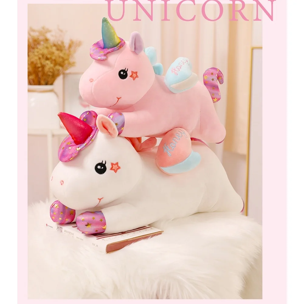 Animal decorative pillow free sample unicorn plush toy stuffed Unicorn cushion Cute large unicorn stuffed animal