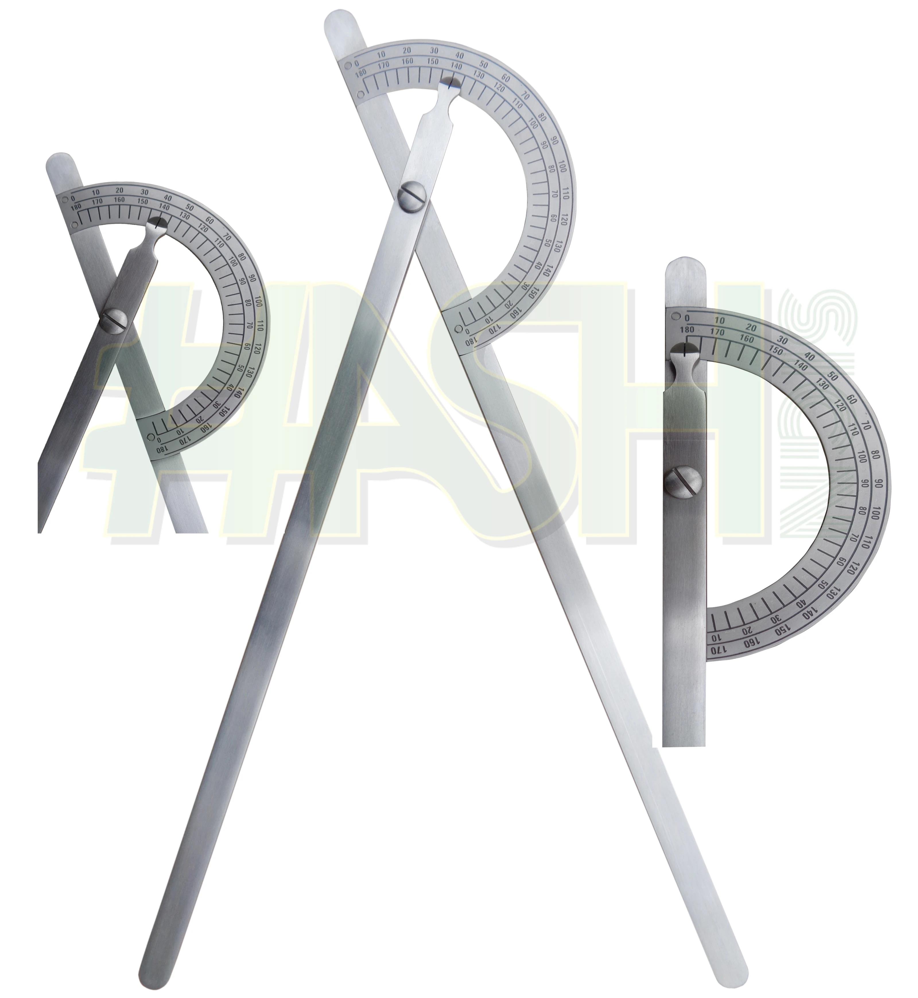 0-180 Degree Stainless Steel Protractor Goniometer Angle Finder Gauge 15cm Ruler / Goniometer 180 Degree Stainless Steel