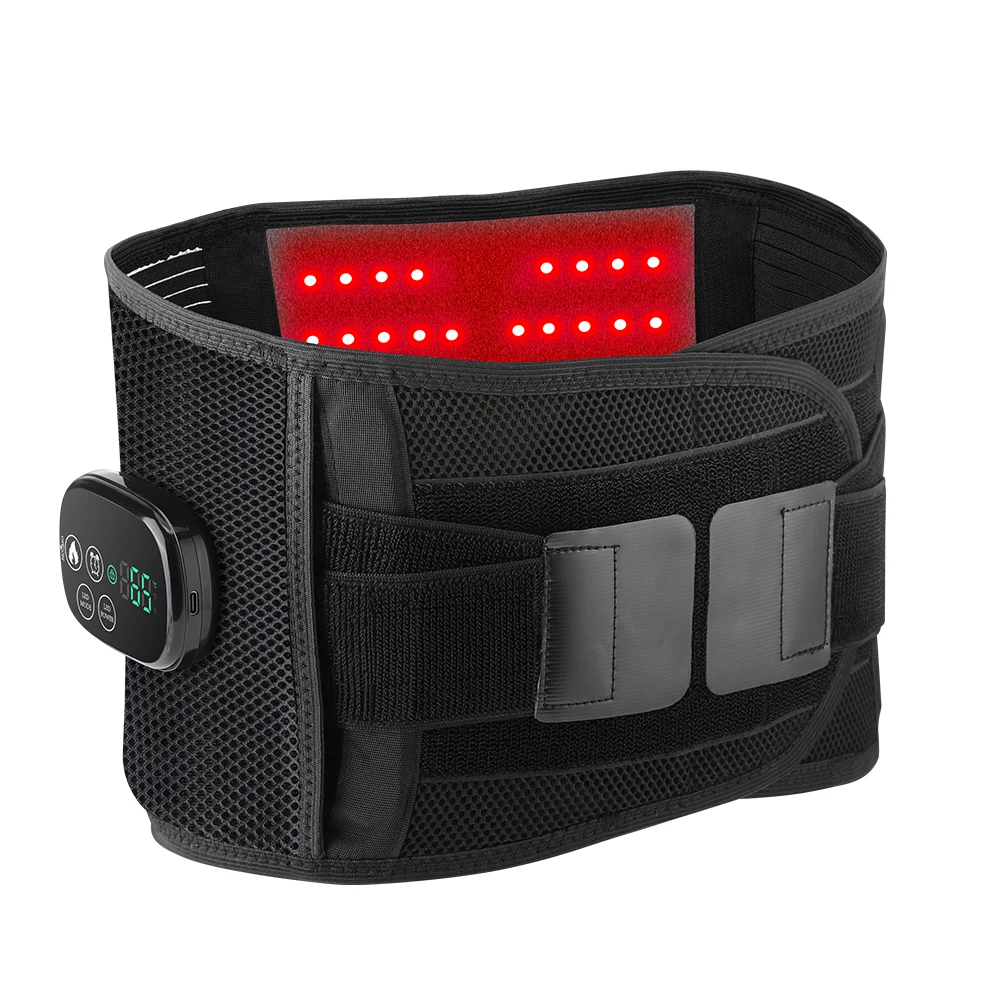 Wireless red light therapy period pain relief device waist support back belly menstrual heating belt