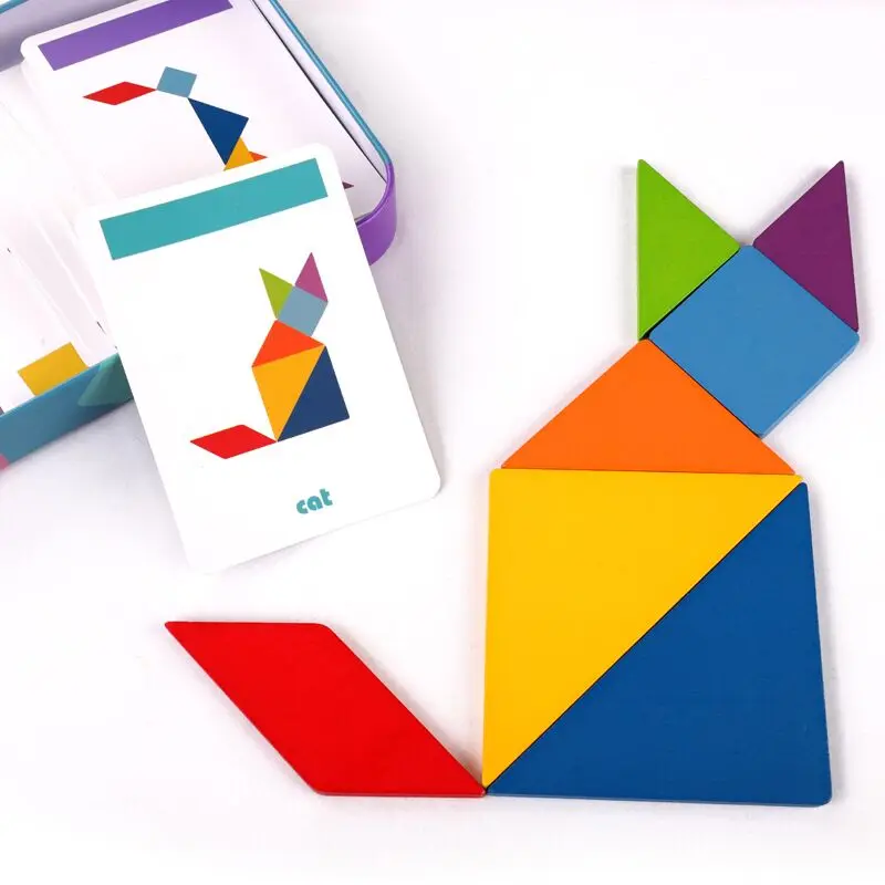 High quality intelligent Educational Geometric Wooden Jigsaw Shapes Puzzle Game for Sorting and Stacking Games