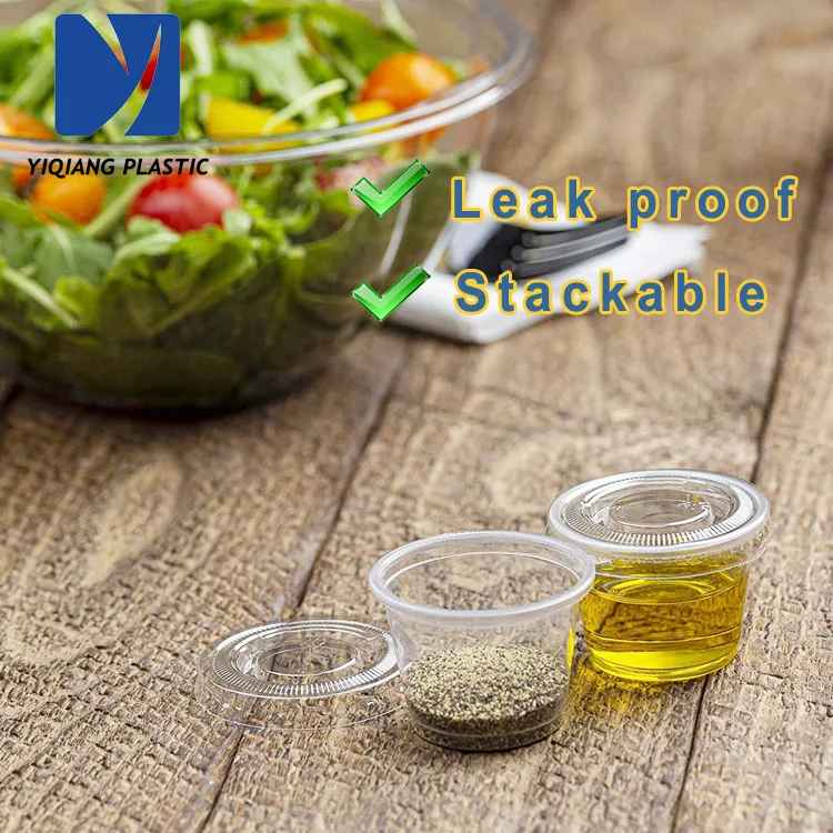 Disposable 2oz. Plastic Portion Cups Without Lids, Condiment Jello Shot Souffle Sampling Cup