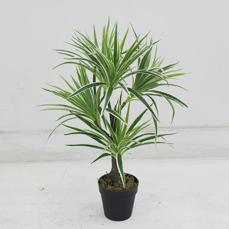 Factory direct sale indoor decoration lifelike artificial white grass tree leaves artificial plant