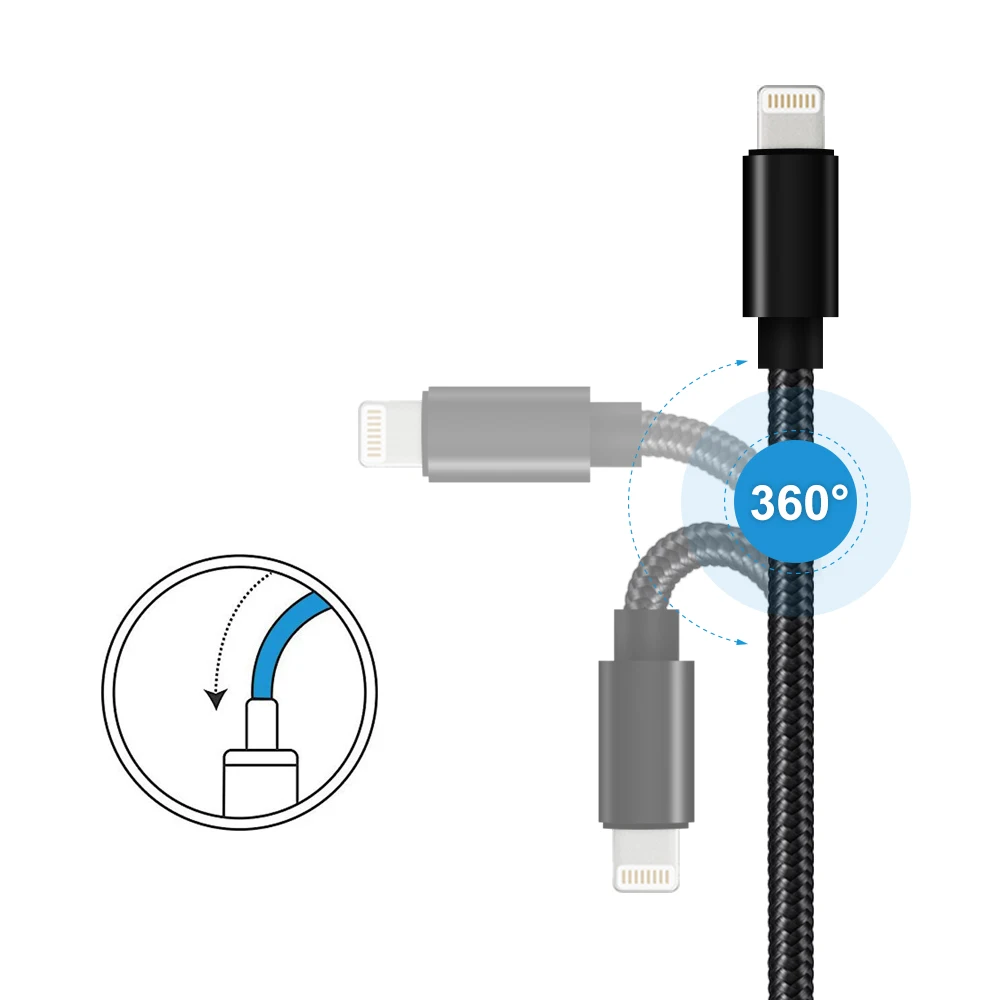 TKETAI For Iphone Charger Cable MFi Certified USB Cable Original Certified Compatible For iPhone X/8/7/6s/6/plus/5s/5