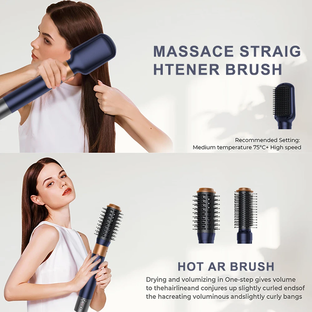 Hot selling wholesale Professional  hair dryer one step high speed hot brush hair straightener for fashion hairstyles