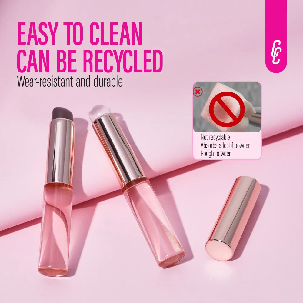 Wholesale Cheap Price Nail Art Silicone Brush Manicure Tool Easy-daub Pigment Silicone Head Nail Brushes