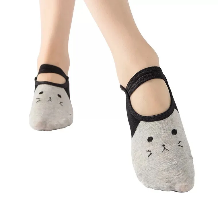 New design Open instep Closed toe Cartoon Yoga socks
