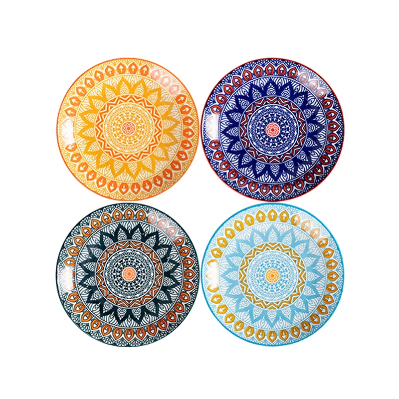 Dinner Plates Porcelain Western-style Steak Hand Paint Plate Household Ceramic Plate Luxury Dinner Set