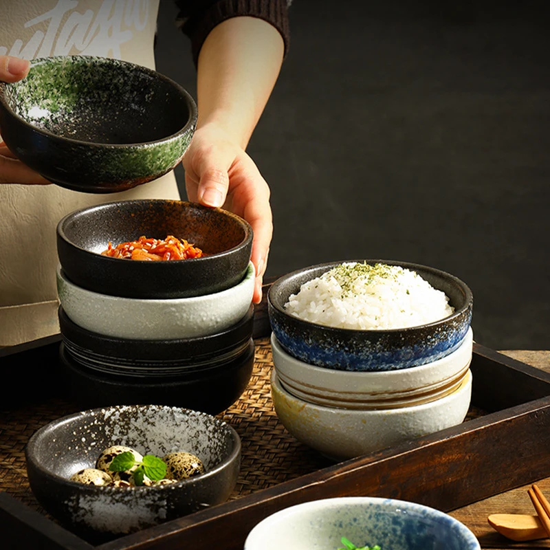 wholesale cheep price deep ceramic 4.7 inch rice bowl noodles bowls ware for japanese restaurant dining porcelain pottery bowl