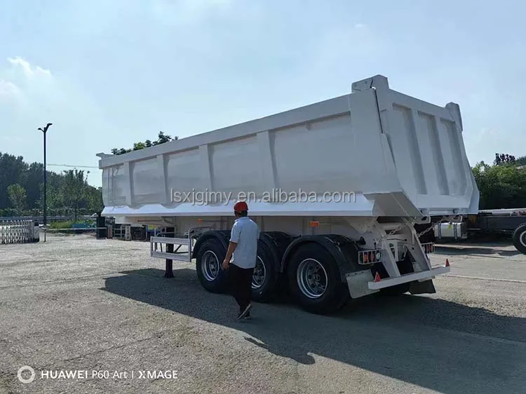 stone coal sand 4Axle 16 Wheels 40cbm Rear Hydraulic Lifting  TipTipper rear end dump tipper Semi Trailer
