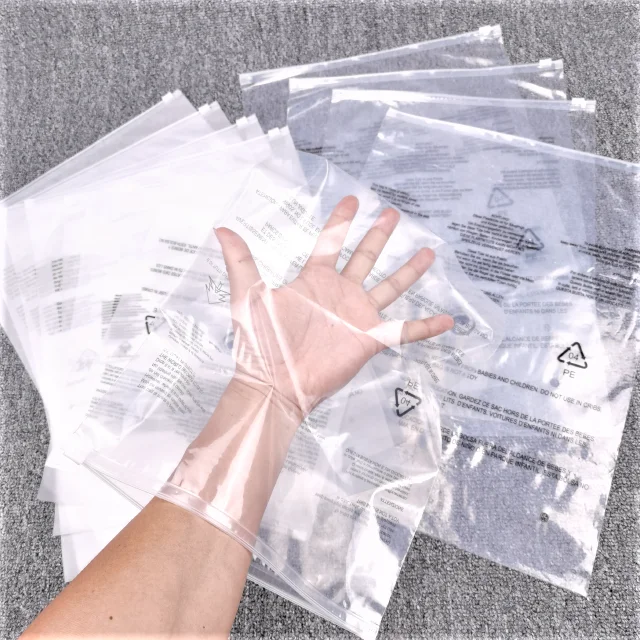 Small Order Custom Printed Logo Mini Zipper Plastic Clear Bag Frost Zip Lock Poly Bag For Clothes Packaging